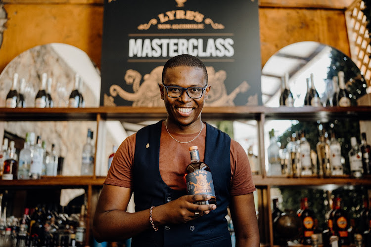 Mbongeni Mthimkhulu, better known as Barman Joe, mixing delicious non-alcoholic cocktails.