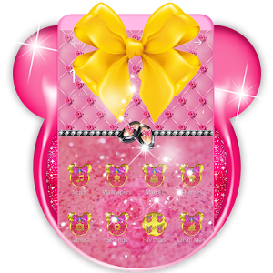 Download Pink Gold Minny Blossom Bow Theme For PC Windows and Mac