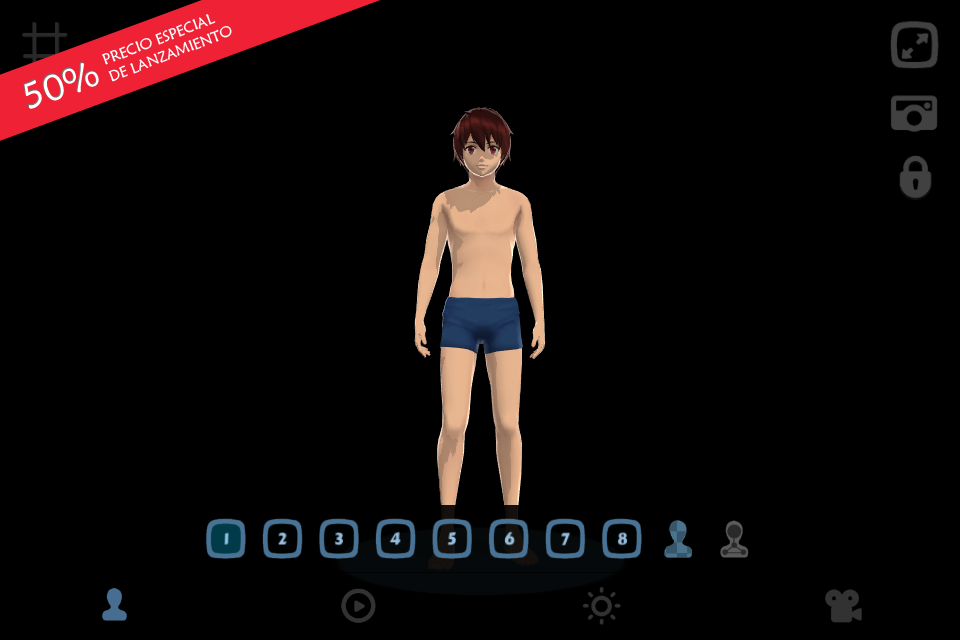 Android application Anime Pose 3D screenshort