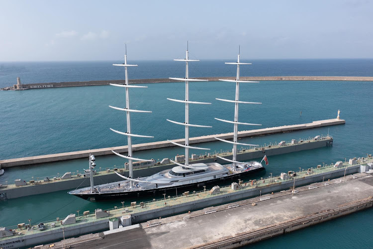 The famous sailing vessel, the Maltese Falcon, has had an extensive refit and its distinctive sails will be seen in top destinations again this year.