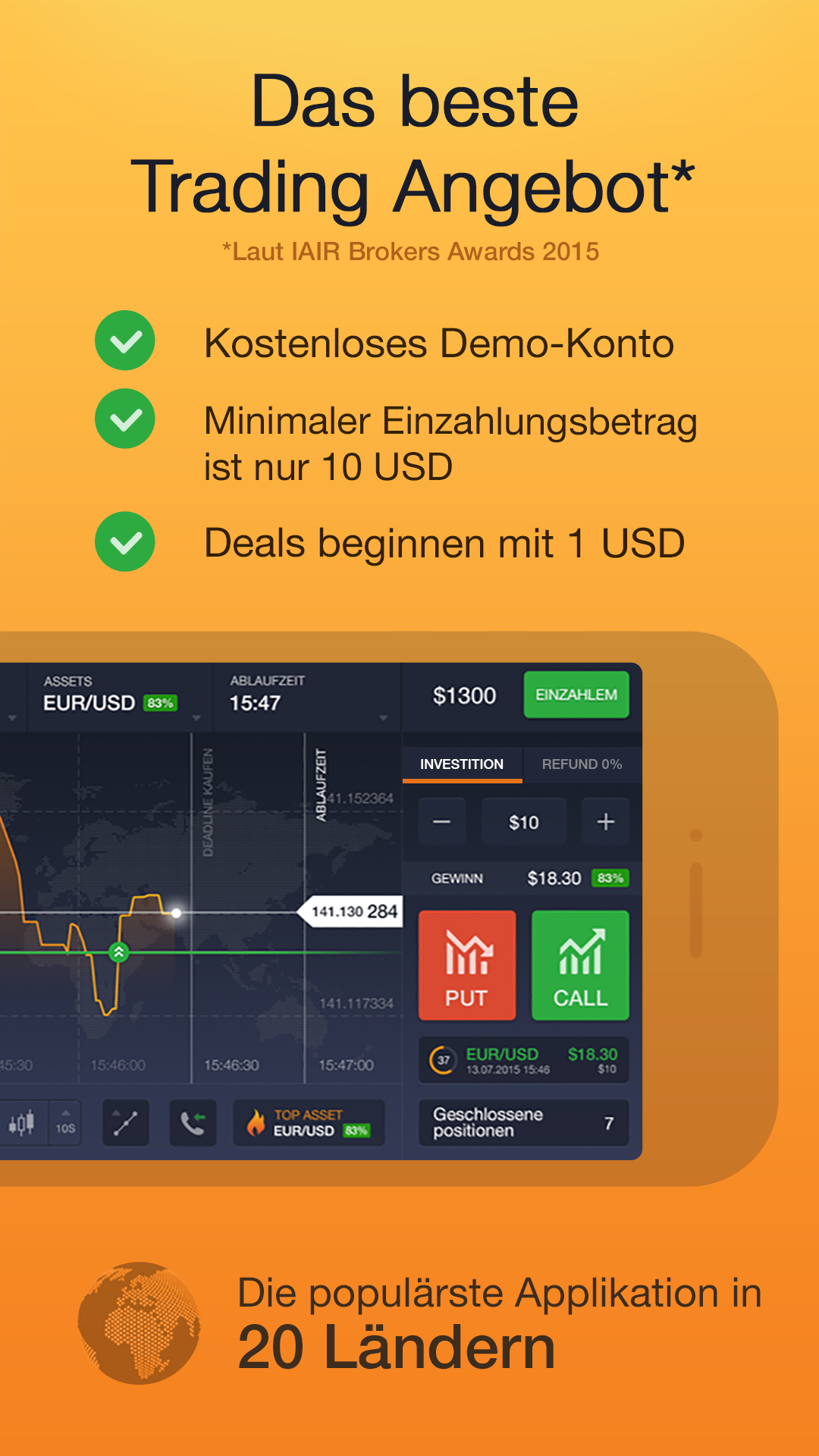 Android application IQ Option – Trading Platform screenshort