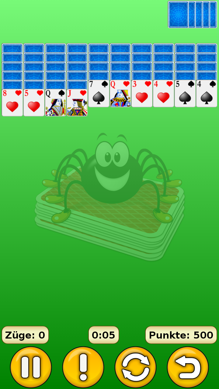 Android application Spider Solitaire screenshort