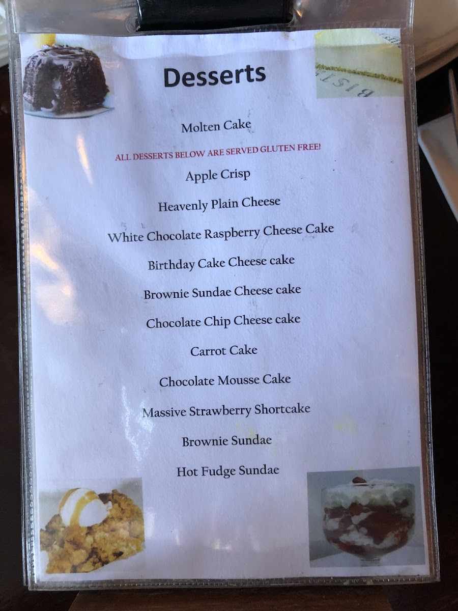 Dessert options!