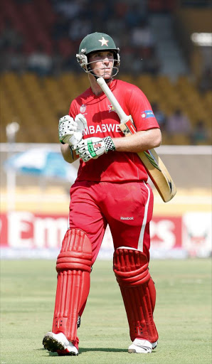 Brendan Taylor of Zimbabwe walks off after being dismissed during the 2011 ICC World Cup Group A match between New Zealand and Zimbabwe at Sardar Patel Stadium on March 4, 2011 in Ahmedabad, India