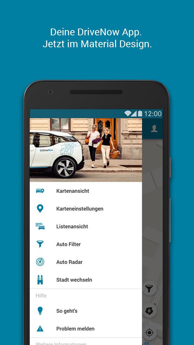 Android application DriveNow Carsharing screenshort