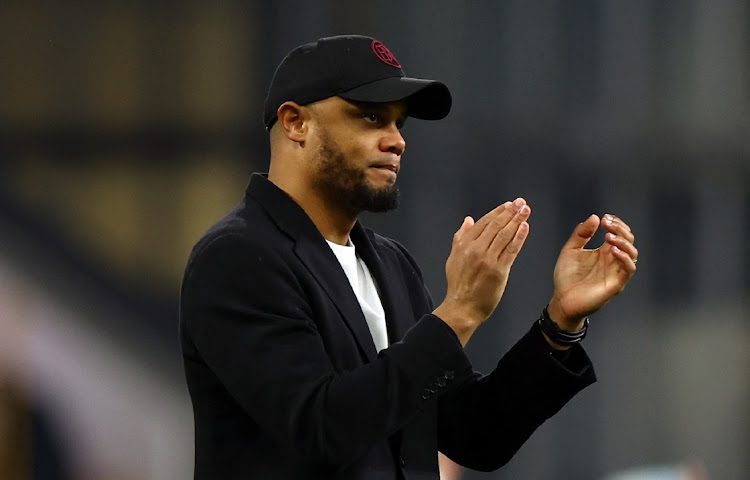 Burnley manager Vincent Kompany applauds fans after the match against Wolverhampton Wanderers at Turf Moor in Burnley, Britain, April 2 2024. Picture: REUTERS/Molly Darlington