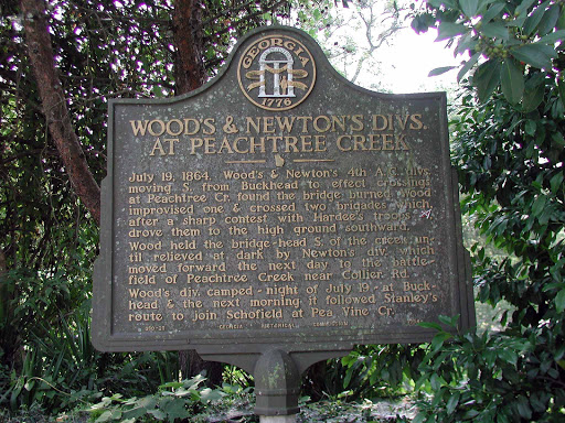 July 19, 1864. Wood´s & Newton´s 4th A.C. divs. moving S. from Buckhead to effect crossings at Peachtree Cr. found the bridge burned. Wood improvised one & crossed two brigades which after a sharp...