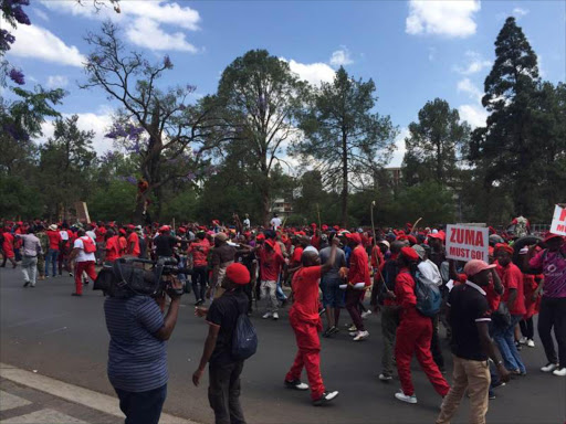EFF supporters have clashed with the police.