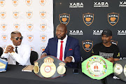 Chairperson of the National Professional Promoters Association (NPPA) Ayanda Matiti during a media conference held in Sandton for the rematch between Phumelele Cafu and Jackson Chauke of Tembisa.