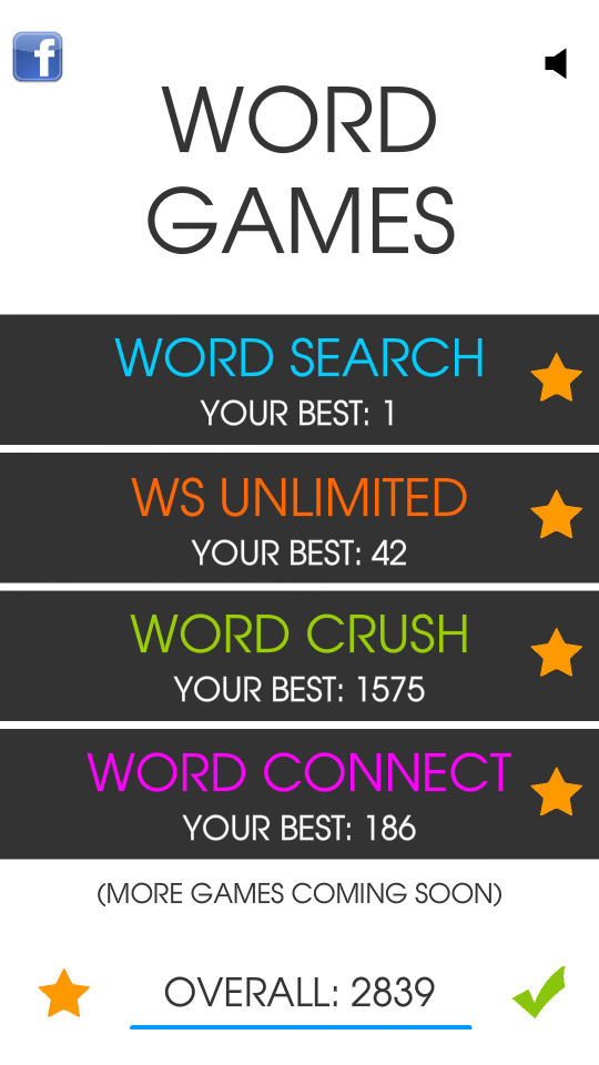 Android application Word Games screenshort
