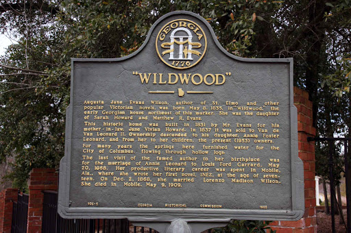 Augusta Jane Evans Wilson, author of St. Elmo and other popular Victorian novels, was born May 8, 1835, in "Wildwood" the early Georgian home northeast of this marker. She was the daughter of...