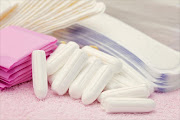 sanitary pads and tampons - stock image