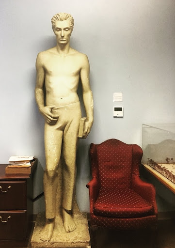 Plaque Text: "Young Lincoln", currently housed in the lobby of the District of Columbia’s Office of Public Records, is a plaster replica of a limestone sculpture that was commissioned during the...