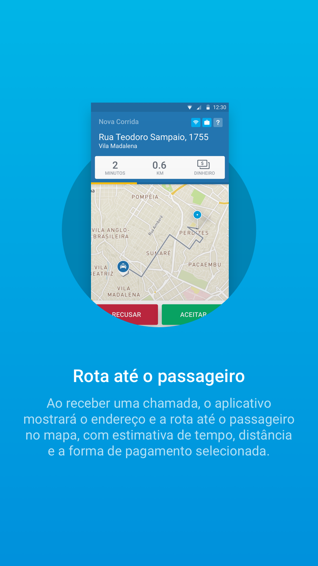 Android application Vá de Táxi Taxista screenshort