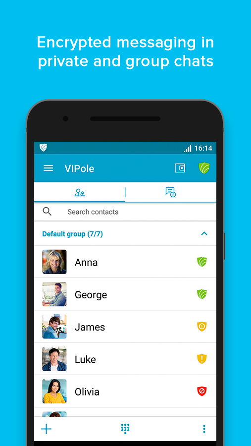 Android application VIPole Secure Messenger screenshort