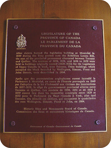 After rioters burned the legislative building at Montreal in 1849 during the Tory protest over the Rebellion Losses Bill, the seat of the provincial government alternated between Toronto and...