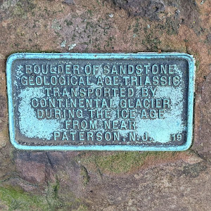 BOULDER OF SANDSTONE, GEOLOGICAL AGE TRIASSIC TRANSPORTED BY CONTINENTAL GLACIER DURING THE ICE AGE FROM NEAR PATERSON, NJSubmitted by @lampbane