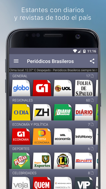 Android application Brazilian Newspapers screenshort