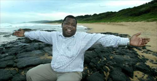 Sugar megabaron Patrick Sokhela on the prime farm land sold for development at Tinley Manor. Pic: Richard Shorey. 1/4/05. © ST.