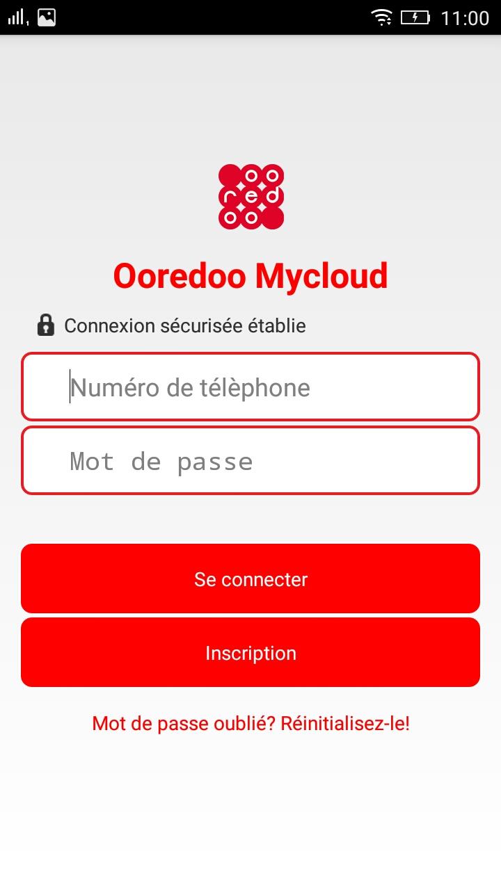 Android application Ooredoo MyCloud screenshort