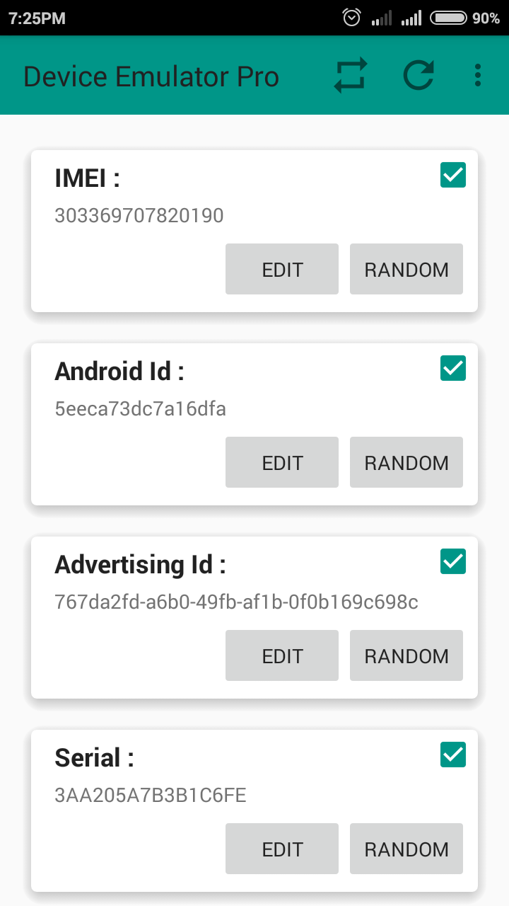 Android application Device Emulator Pro screenshort