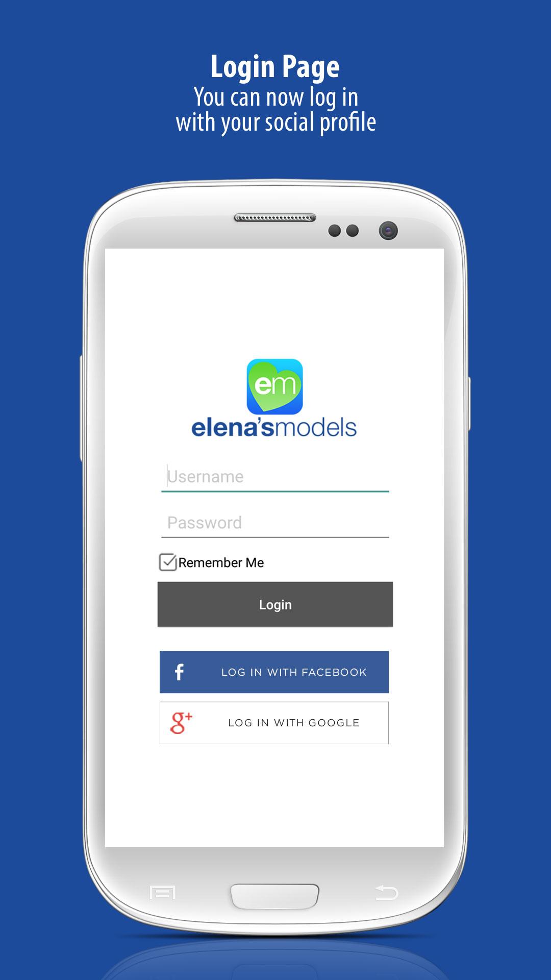 Android application Elenas Models Dating App screenshort