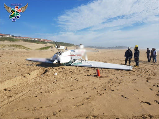 Two people survived a plane crash in KZN this morning. PICTURES: RESCUE CARE PARAMEDICS