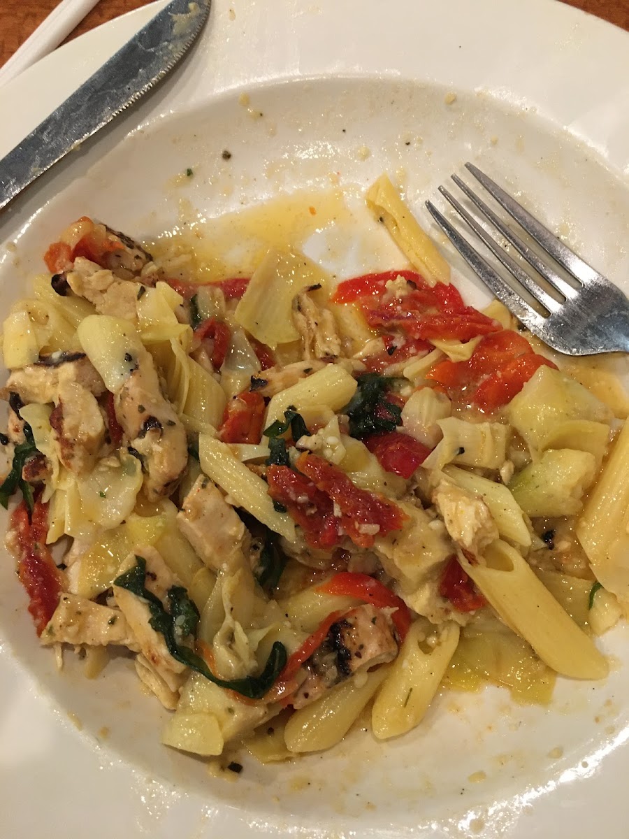 Gluten-Free Pasta at Giardino Italian Restaurant