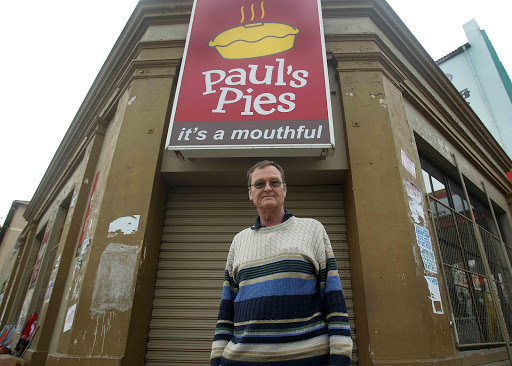 LICENCE PROBLEM: Paul van Cittert outside his business Paul’s Pies yesterday after it was closed by BCM officials Picture: SIBONGILE NGALWA