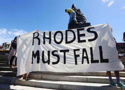 CONTENTIOUS ISSUE: A statue of Cecil John Rhodes on University of Cape Town campus ground in Cape Town. Some students are calling for the statue to be removed as they say it is a tribute to the white domination of the past Picture: GALLO IMAGES