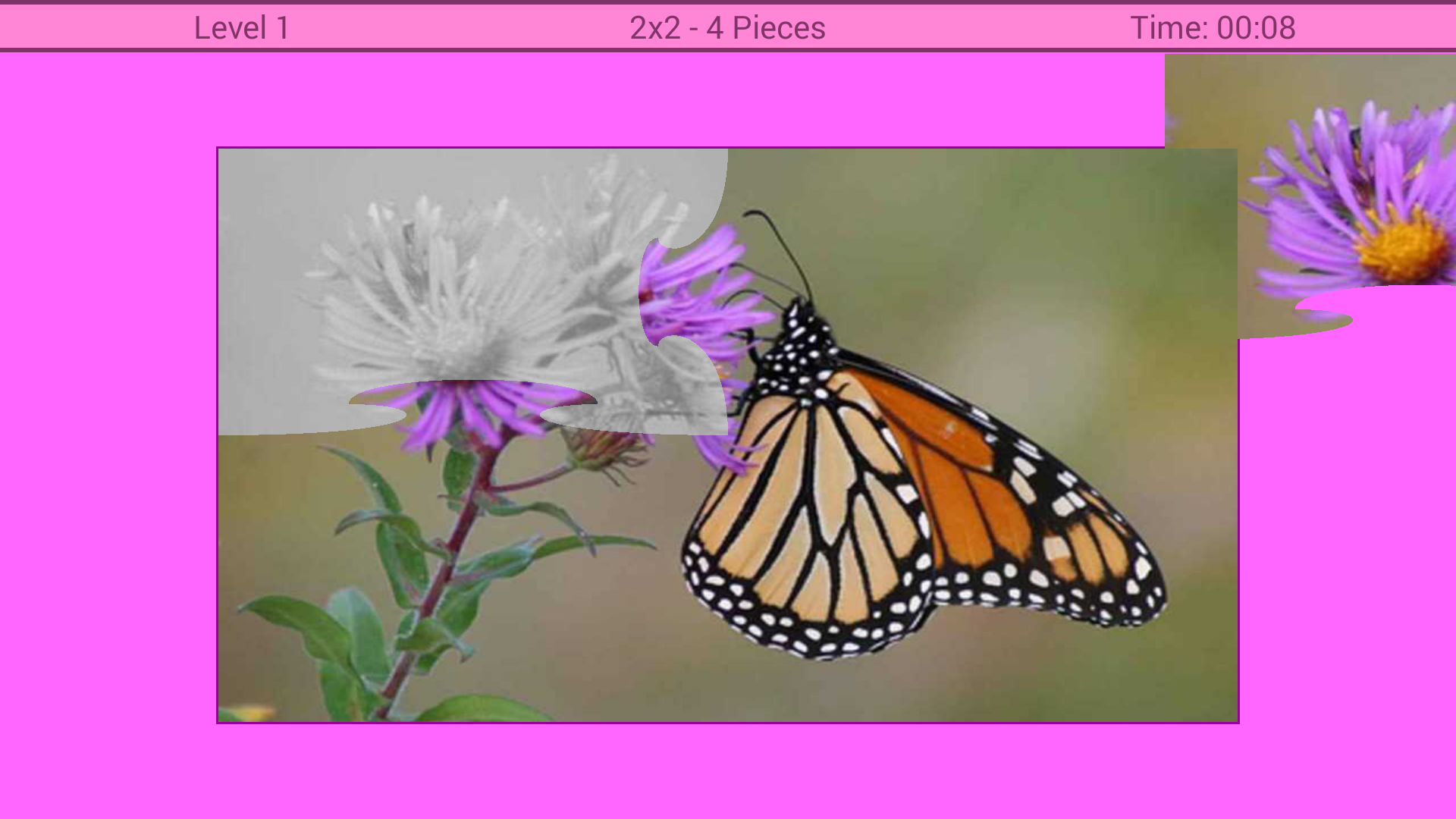 Android application Butterfly Puzzle screenshort