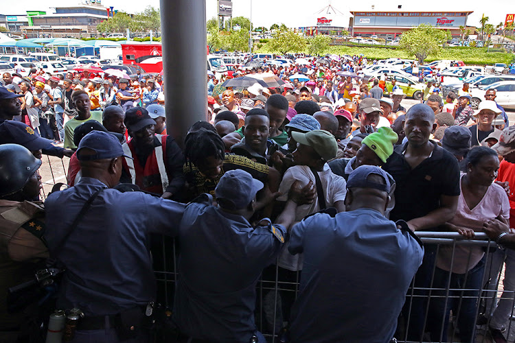 The Nike Factory Store in Woodmead, Johannesburg, had to ask the police for help in 2019 to control thousands of shoppers who arrived for Black Friday. File photo.