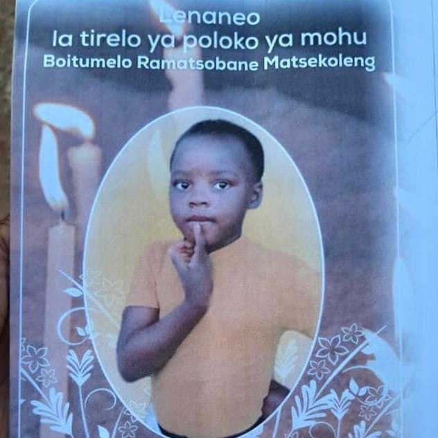 The funeral for Boitumelo Matsekoleng, who died after being raped, was taking place on Sunday.