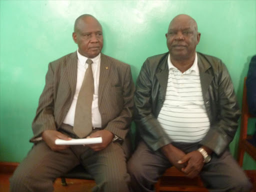 Governor John Nyagarama with petitioner Walter Nyambati at the Nyamira High Court, November 10, 2017. /FILE