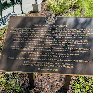 This monument honors the brave service and sacrifices of all African-American Veterans and their families from Louisiana and nationwide. It begins with the 1863 Siege at Port Hudson, Louisiana, the ...