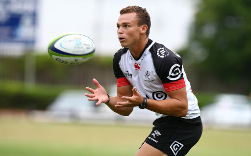 Curwin Bosch during the Cell C Sharks training session at Growthpoint Kings Park on February 06, 2017 in Durban, South Africa.