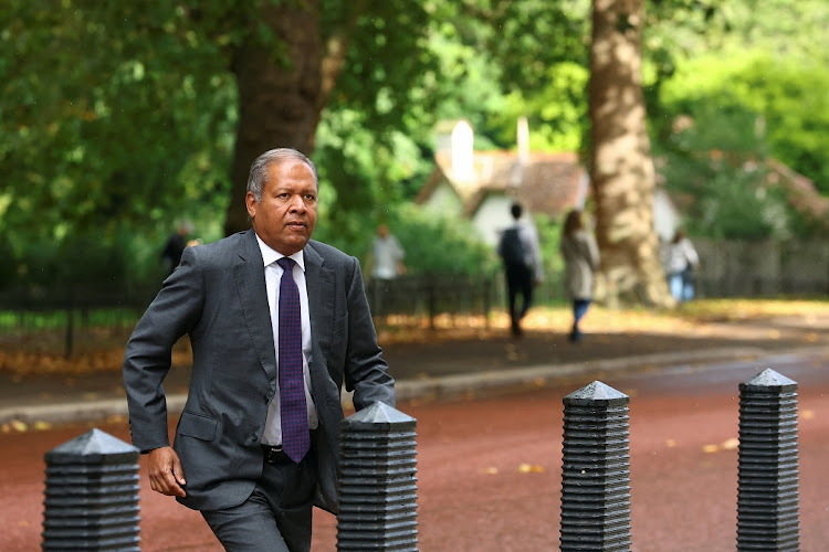 Barclays CEO CS Venkatakrishnan walks outside the Treasury building, in London, Britain. File photo: Picture: HANNAH MCKAY/REUTERS