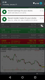 Stock Quote &amp; Insider Tracker screenshot for Android