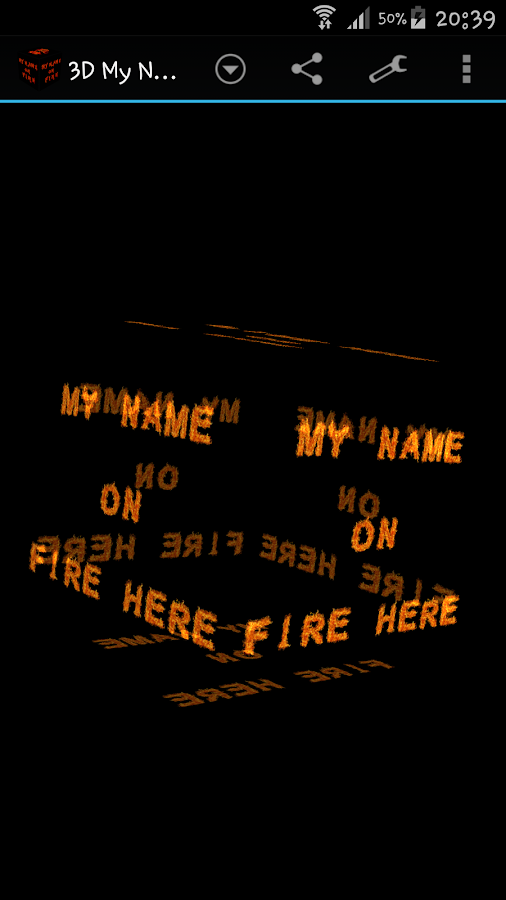 3D My Name On Fire Wallpaper — приложение на Android