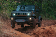Our Jimny 1.5 GLX MT five-door claws its way out of a dry riverbed at De Wildt 4x4 Nature Park and Resort.