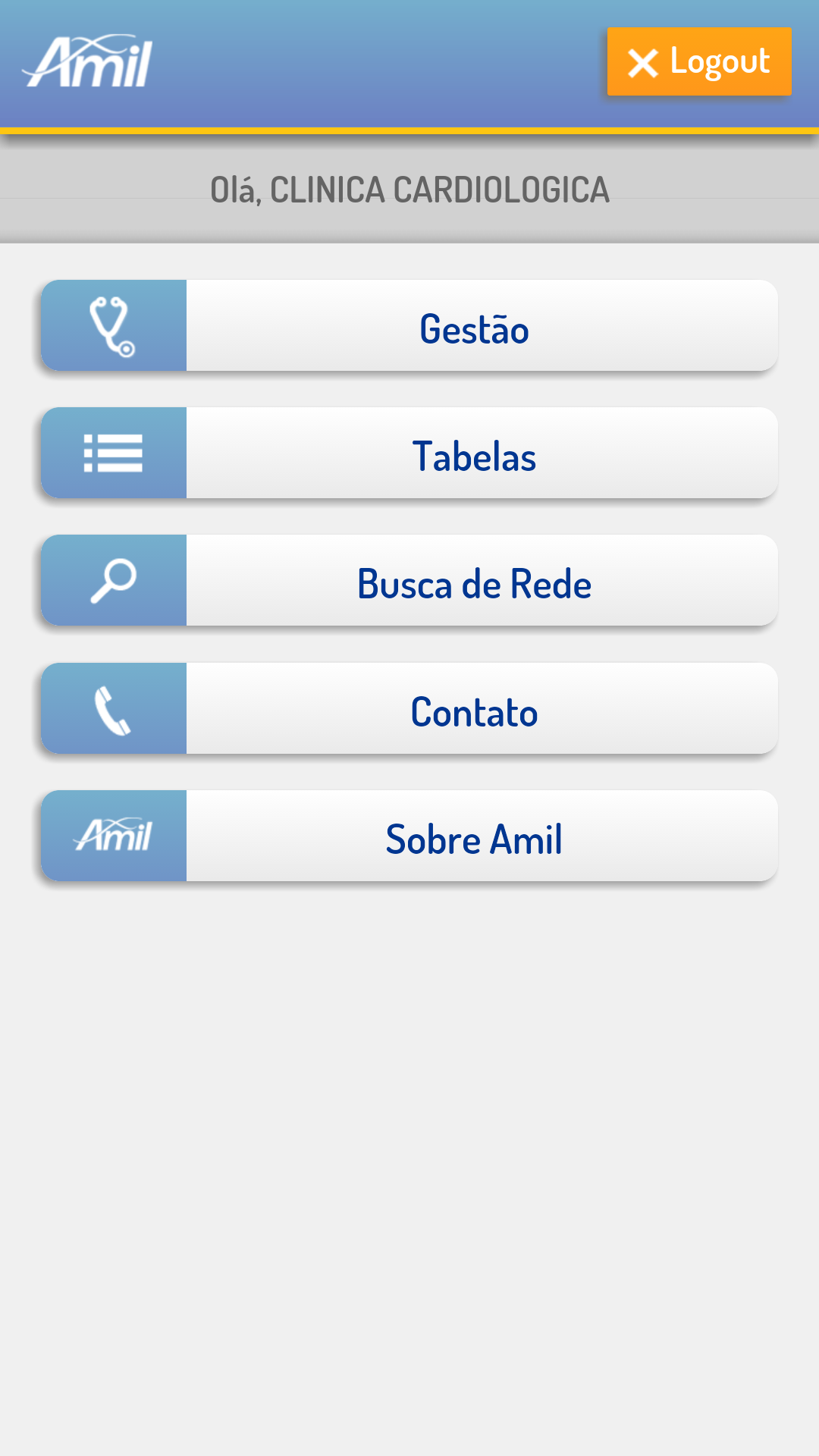 Android application Amil Médicos screenshort