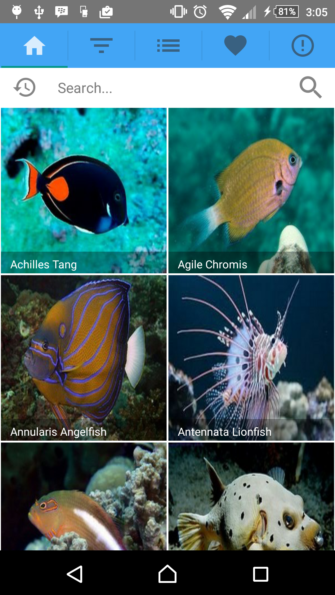 Android application Marine Fish Aquarium screenshort