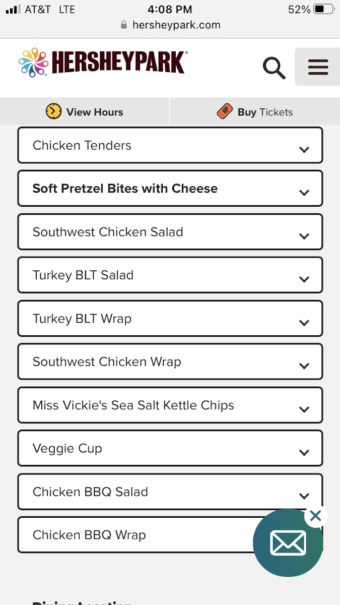 Flying Fare gluten-free menu