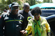 President Cyril Ramaphosa pictured with ANC stalwart, the late Winnie Madikizela-Mandela during the ANC’s voter registration drive on March 10, 2018 in Soweto. 