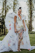 Miss Universe SA Natasha Joubert's national costume was designed by Gert-Johan Coetzee.