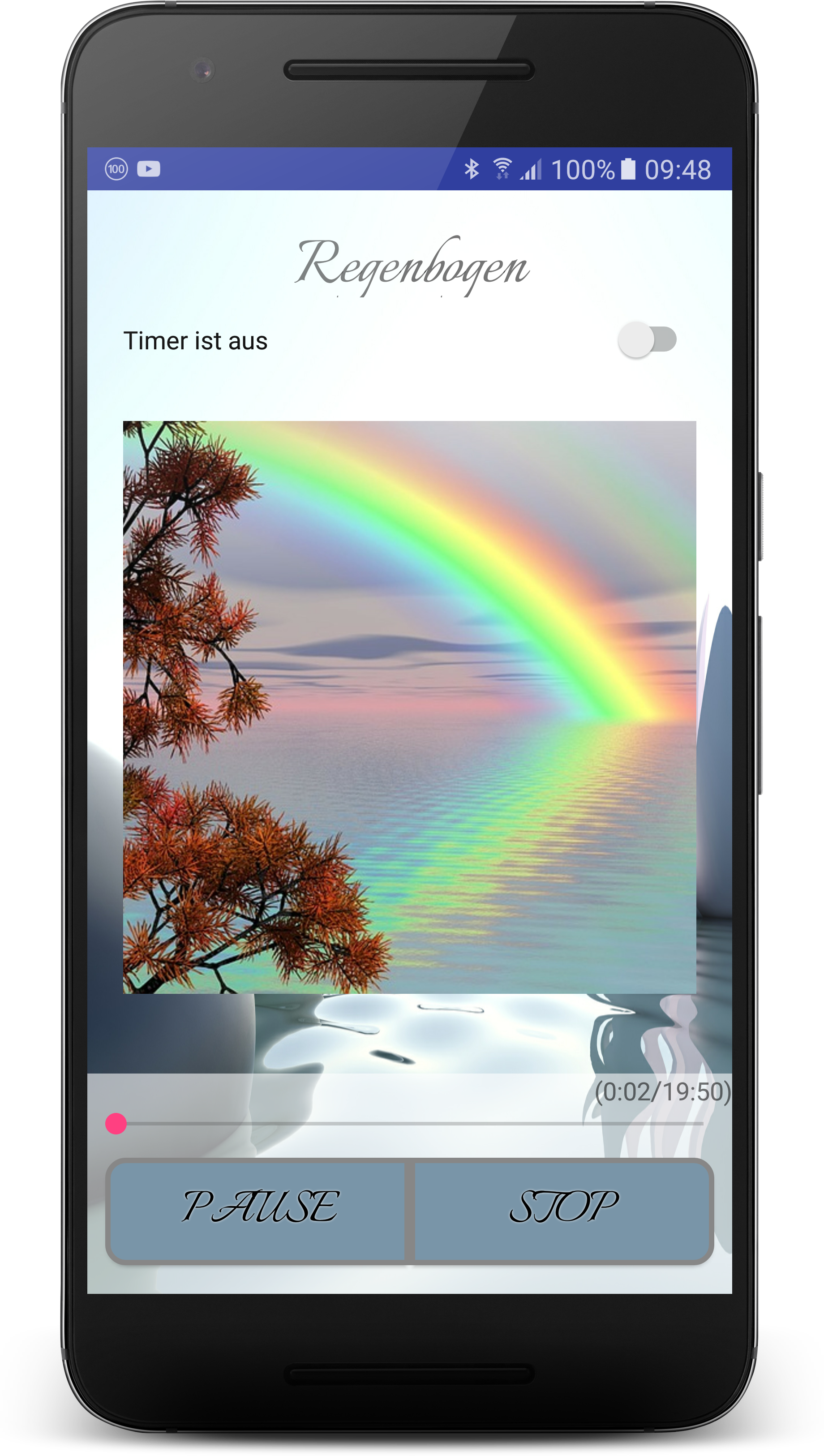 Android application Entspannungsreise Regenbogen screenshort