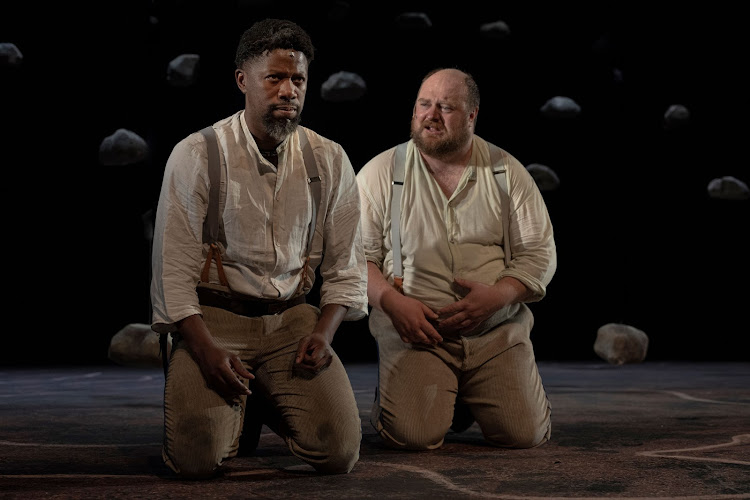 Atandwa Kani as Othello and Albert Pretorius as Iago