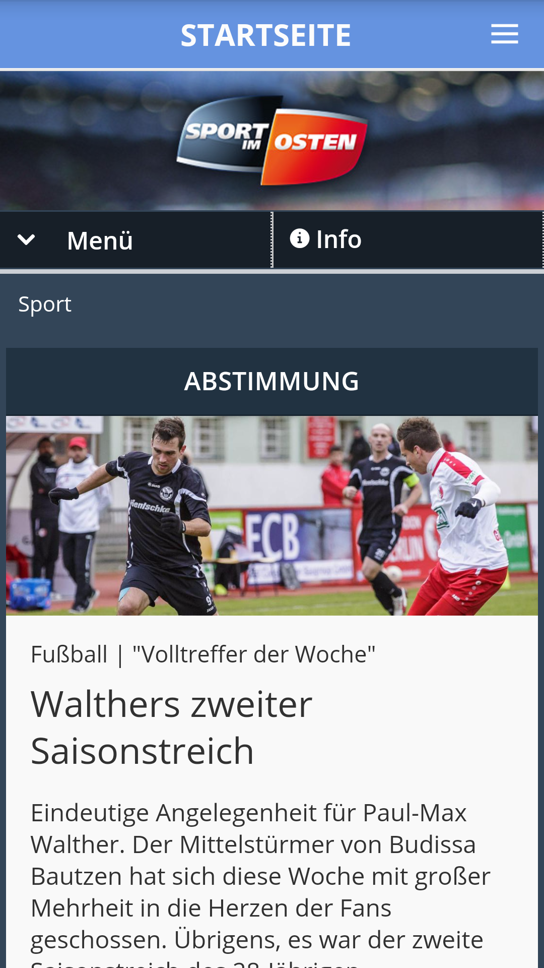 Android application MDR Sport screenshort