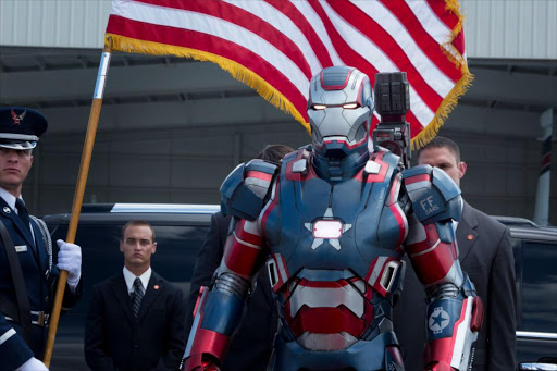 The Iron Patriot (or War Machine, we don' know) in 'Iron Man 3'.