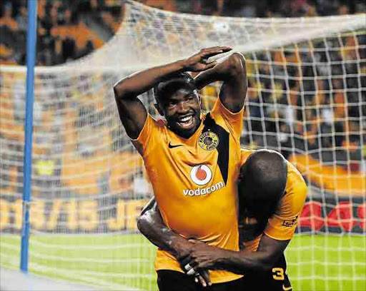 BANG ON TARGET: Bernard Parker of Kaizer Chiefs celebrates his goal during his team’s Absa Premiership match against Polokwane City at the FNB Stadium in Soweto last night Picture: GALLO IMAGES